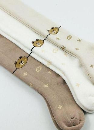 Махровые черные детские колготки для девочки турция тм pier lone 92-98 / 2,5-3 года