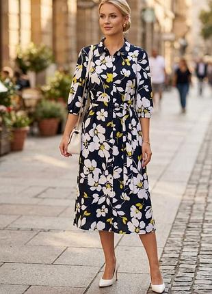 Стильное платье в цветочный принт f&amp;f в цветочный принт