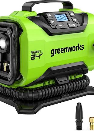 Портативний повітряний компресор greenworks g24ac 24 в без акб і зп