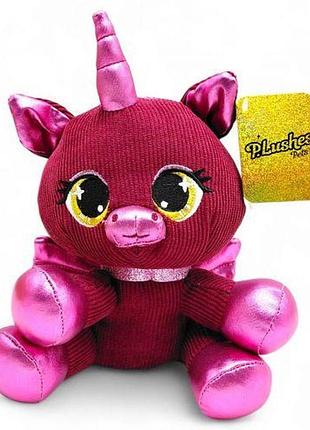 Мягкая игрушка "plushes pets" 15 см (бордовый единорог)