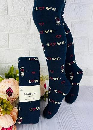 Махровые детские колготки для девочки турецкие тм pier lone 128-134 / 8-9 лет