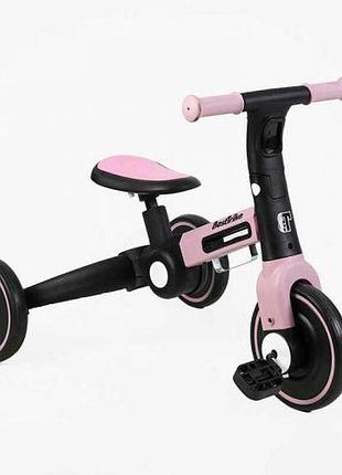 Велосипед 3-колісний bs-11402 best trike колеса eva переднє 8", заднє 6", нейлонова рама, трансформується в велобіг,