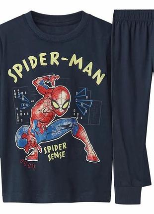 Пижама для мальчика "spider-men", рост 98-104 (2-4 года), цвет синий