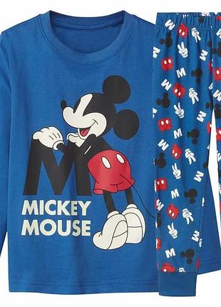 Пижама для мальчика "mickey mouse", рост 98-104 (2-4 года), цвет синий