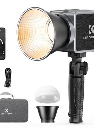 Портативный двухцветный студийный видеосвет k&f concept pl-60b 60 вт (2700-6500k, app контроль, встроенный акб 4500мач)