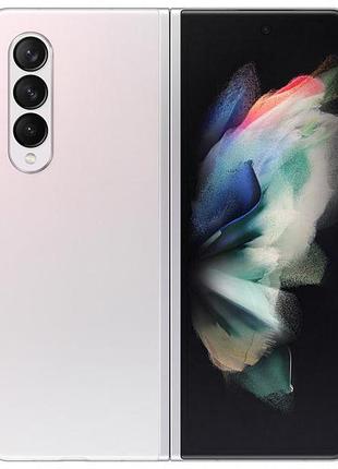 Смартфон samsung galaxy fold 3 12/256gb phantom silver 7,6" snapdragon lpddr5 4k nfc 4400 mah 3