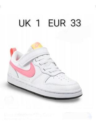 Кожаные кроссовки бренда nike court borough low 2 верх натуральная кожа 791 1 eur 33