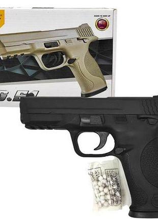 Пістолет із кульками "galaxy g51 smith & wesson m&p" з металічних елементами