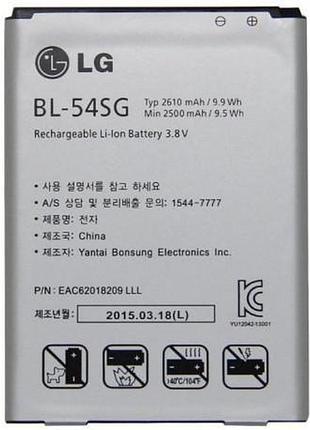 Акумулятор bl-54sg для lg optimus g2, f320, d800, d802, d803, vs980, aec62018209, f300 li-ion, 3,8 в, 2610 маh