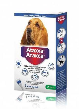 Капли krka ataxxa (атакса) от блох и клещей для собак весом 25-40 кг