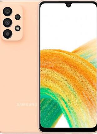 Смартфон samsung galaxy a33 5g 6/128gb orange 6.4` 2 sim super amoled 2400 × 1080 (full hd+) 48mp nfc 5000 маг