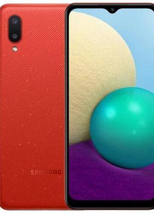 Смартфон samsung galaxy a02 2/32gb red (sm-a022g), 2 sim 4g 6.5" gps 5000 ма·ч