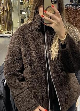 Куртка шубка дубльонка zara