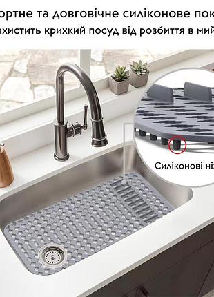 Силіконовий килимок в мийку термостійкий nett sg-6433