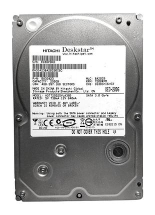 Жорсткий диск hdd 250gb 7200rpm 8mb sata ii 3.5 hitachi deskstar t7k500 hdt725025vla380