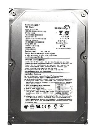 Жорсткий диск hdd 120gb 7200rpm 8mb ide 3.5 seagate barracuda 7200.7 st3120026a