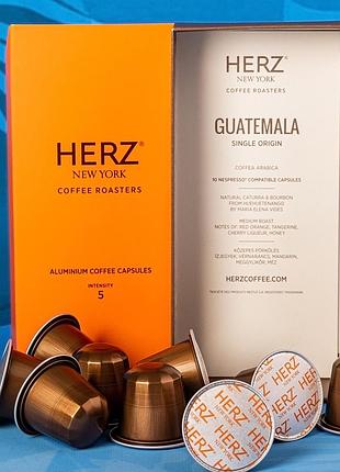 Капсульный кофе herz guatemala single origin (10 капсул) (совместимые с nespresso)