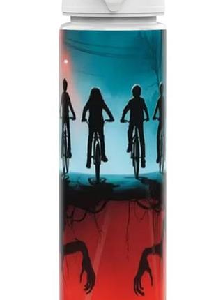 Детская бутылочка для воды с трубочкой очень странные дела stranger things 750 мл