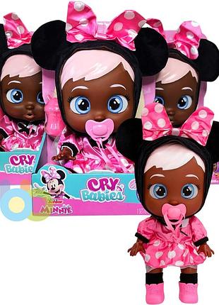 Інтерактивна лялька плакса край бебі мінні маус, cry babies disney minnie mouse (922211)
