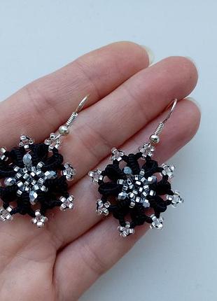 Мережівні сережки совушки 2