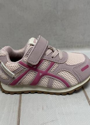 Детские легкие кроссовки apawwa ассикс на липучке 22-26 розовый