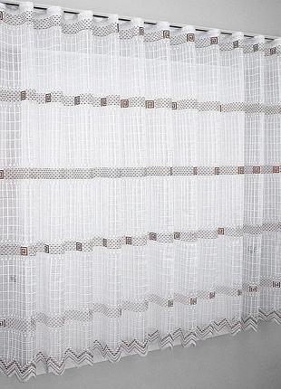 Тюль пошитая белоя 150х300 3.5