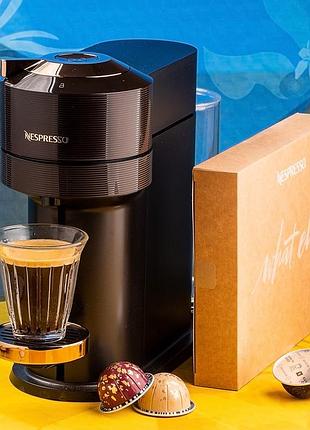 Капсульна кавоварка vertuo next premium rich brown nespresso, коричнева