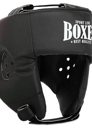 Шолом боксерський відкрита штучна шкіра boxer m-l кольору в асортименті чорний, l