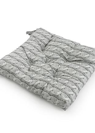 Подушка на стул руно 38x38 - grey braid серая (26803)