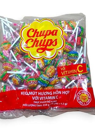 Chupa chups льодяники на паличці мікс смаків 60 шт 9 грам