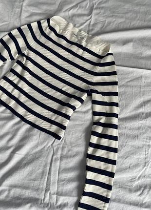 Лонг / кроп-топ pull&bear в смужку 3