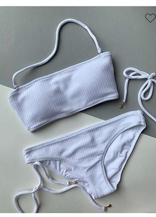 Купальник білий бандо seafolly