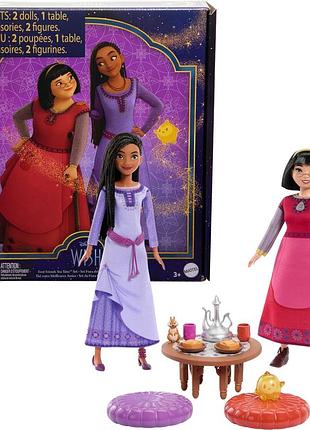 Игровой набор кукол mattel disney wish toys with asha & dahlia of rosas аша и далия (hrc21)