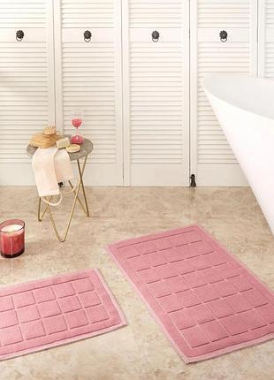 Набор ковриков karaca home - kelly quatro murdum сливовый 50*80+50*40