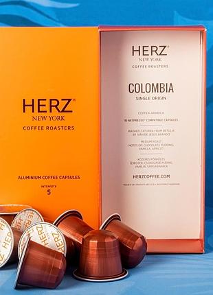 Капсульный кофе herz colombia single origin (10 капсул) (совместимые с nespresso)