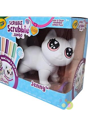 Набор для творчества крайола котик дженни crayola scribble scrubbie jumbo cat (74 7703)