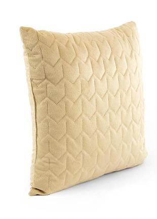 Подушка руно 40x40 - beige велюр бежевая (22291)