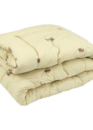 Ковдра руно - sheep вовняна тепла бежева двоспальне 172x205 см 450 гр/м2 (22484)