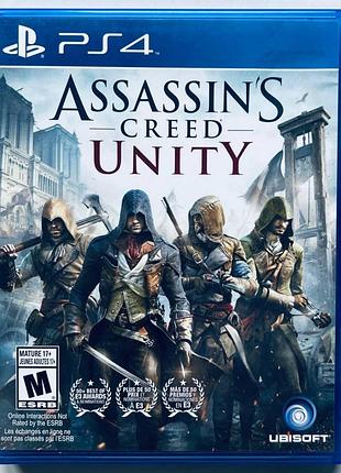 Assassin's creed unity, б/у, русская озвучка - диск для playstation 4