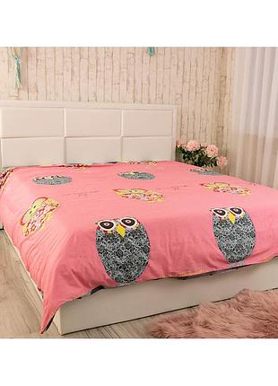 Пододеяльник руно 175x215 - owl сатин серый (26049)