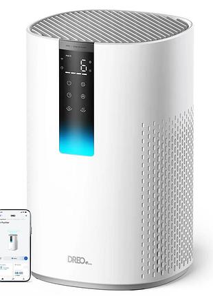 Воздухоочиститель dreo macro 505s с wi-fi, cadr 202 м³/ч, hepa h13 3-в-1, до 40 м², белый