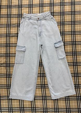 Джинси wide leg bershka xs розмір 12-13 років