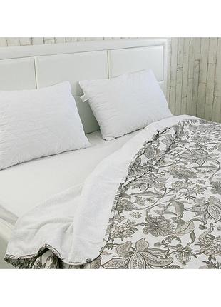 Одеяло руно - luxury махровое бязь легкое бежевое полуторное 140x205 см (22662)