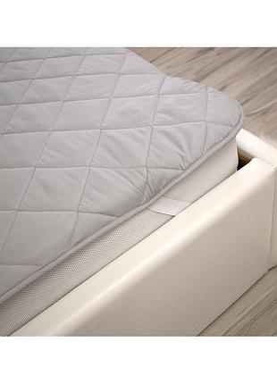 Наматрасник защитный на резинках руно - 80x200 grey/white микрофибра (27065)