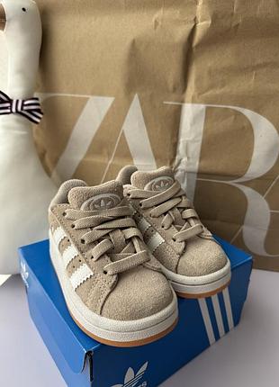 Adidas originals бежевий  campus 00´s unisex 22 розмір устілка 14 см