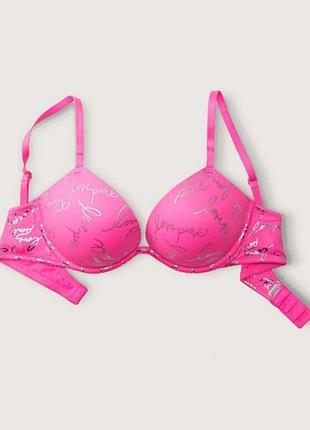 Бюстгальтер victoria's secret pink super push-up bra,  36в