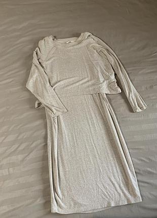 H&m трикотажна сукня оверсайз/ можна для вагітних
