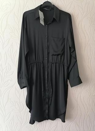 Платье рубашка zara 40-46р бирка s
