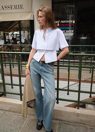 Біла сорочка zara , рубашка зара