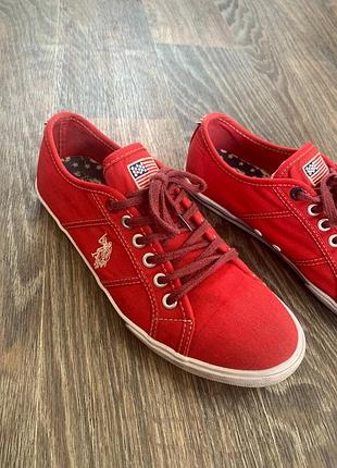 Красные кеды u.s. polo assn стелька 23